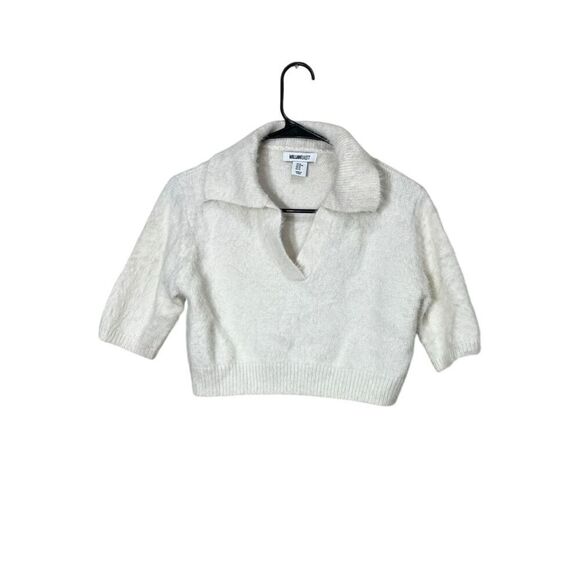 William Rast Tops - William Rast‎ White Collared Crop Top Size M NWT